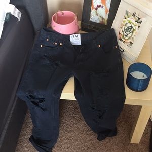 Black One Teaspoon Distressed Denim